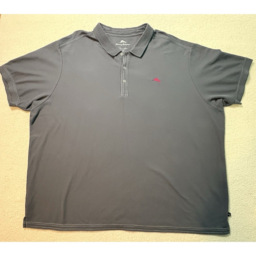 Tommy Bahama Polo Shirt Mens 4XL Blue Supima Cotton Big & Tall Casual Golf